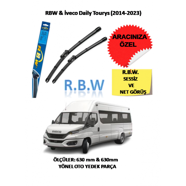 RBW  İveco Daily Tourys  (2014-2023)  Aracınız İçin Özel Muz Tip Silecek Takımı