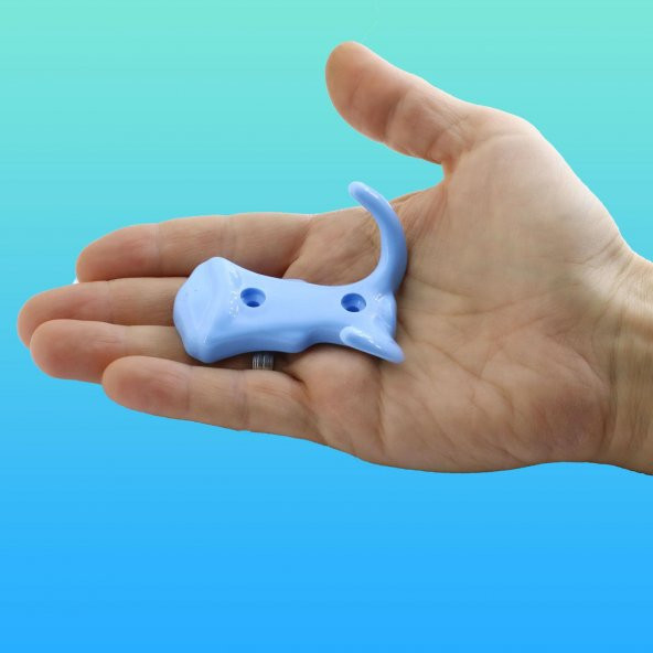 Mobilya Duvar Kapı Vestiyer Portmanto Askısı Dolap Elbise Askılığı Mavi Renk Plastik Askı Askılık - 3