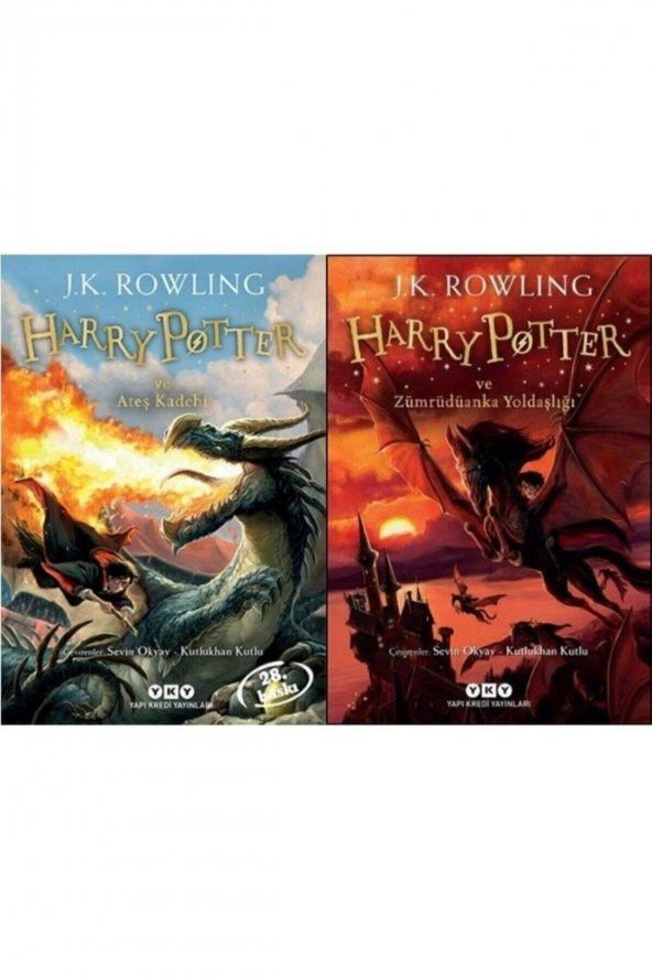 Harry Potter ve Ateş Kadehi Zümrüdüanka Yoldaşlığı 2 Kitap Set