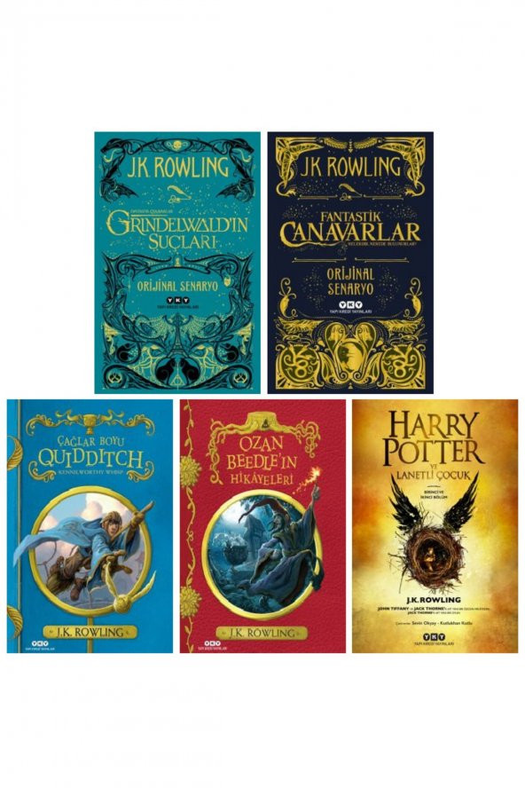 Harry Potter Evreni 5 Kitap Set/fantastik Canavarlar-çağlar Boyu Quidditch-ozan Beedle-lanetli Çocuk - 1