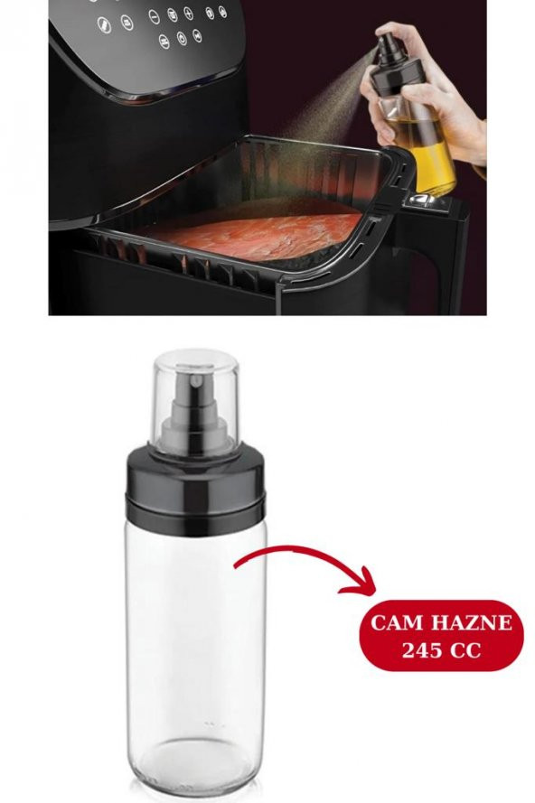Silicolife Airfryer Pişirme Kabı, 6’lı Muffin Kek Kalıbı ve Sprey Cam Yağlık- Tüm Fritözlerle Uyumlu - 4