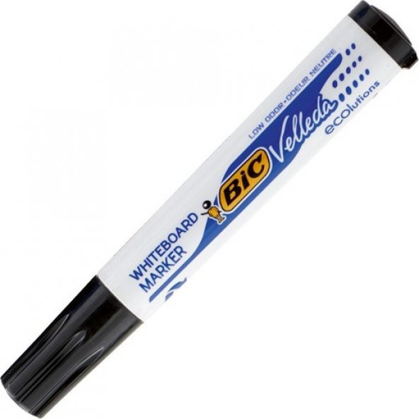 Bic 1751 Velleda Beyaz Tahta Kalemi Kesik Uç - Siyah