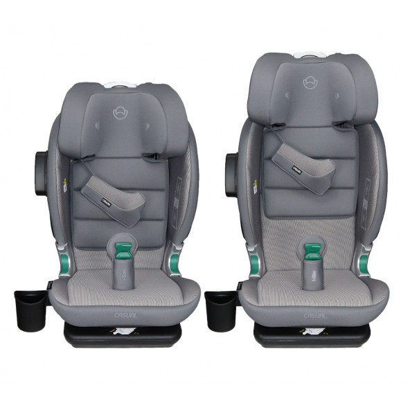 Casual Classfix Plus Müzikli i-Size 100-150 cm / 15 kg - 36 kg İsofixli Oto Koltuğu Gri - 3