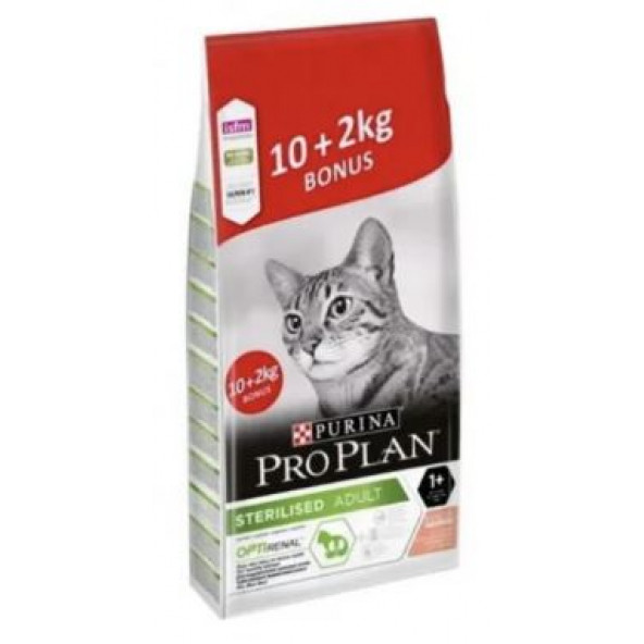 Pro Plan Sterilised Somonlu ve Ton Balıklı 10 kg + 2 kg Yetişkin Kedi Maması - 1