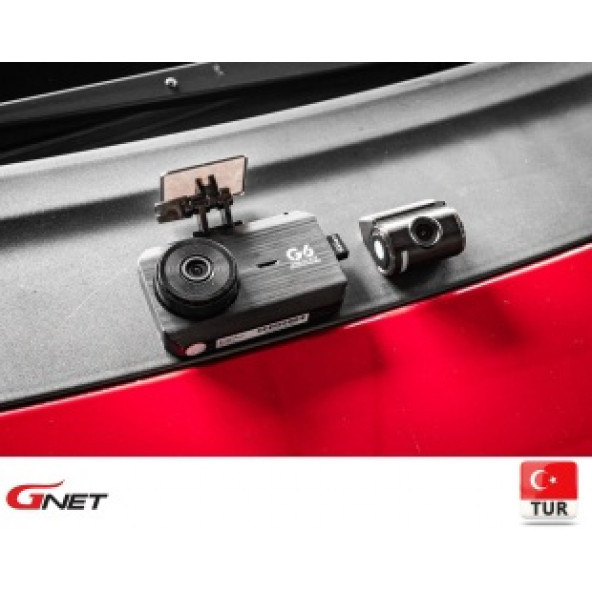 GNET  G6 FullHD 2 Kameralı Wi-Fi Türkçe Ekranlı Park Modlu Araç Kamerası