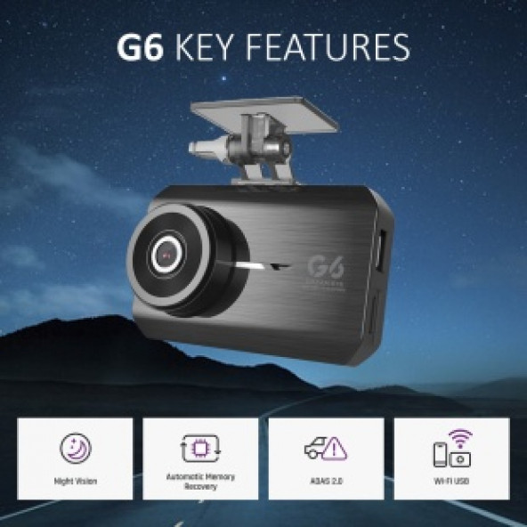 GNET  G6 FullHD 2 Kameralı Wi-Fi Türkçe Ekranlı Park Modlu Araç Kamerası - 4