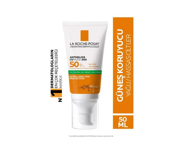 La Roche Posay Anthelios Uvmune400 Spf50 Oil Control (Dry Touch) Jel Krem 50 Ml- SKT:03/2028