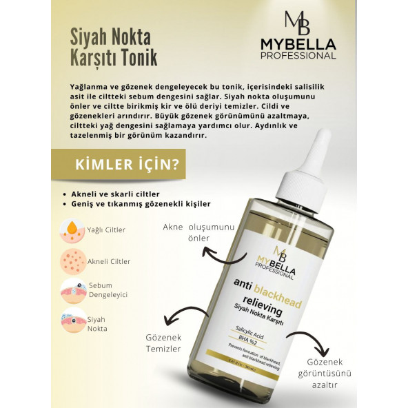 BHA Tonik VEGAN Siyah Nokta Karşıtı Sebum Dengeleyici Vücut Sivilceleri Sırt Sivilceleri 200 Ml - 2