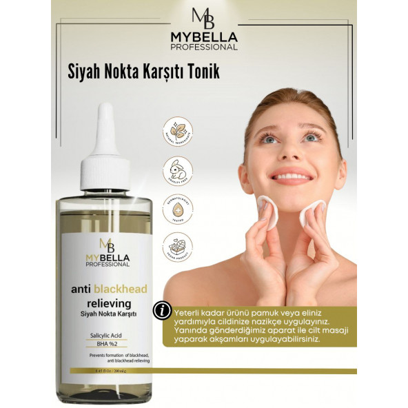 BHA Tonik VEGAN Siyah Nokta Karşıtı Sebum Dengeleyici Vücut Sivilceleri Sırt Sivilceleri 200 Ml - 3