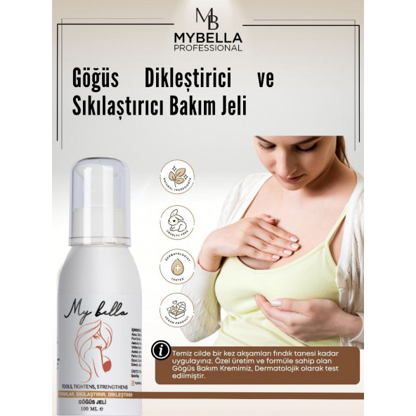 MY BELLA VEGAN Göğüs Jeli Toparlama Dikleştirme ve Düzenleme Etkili. 100 ML