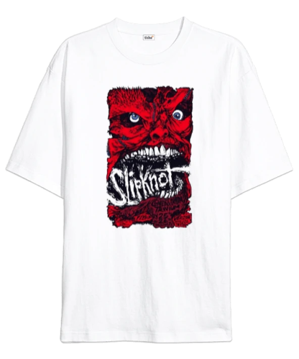 Slipknot Rock Tasarım Baskılı  Oversize Unisex Tişört