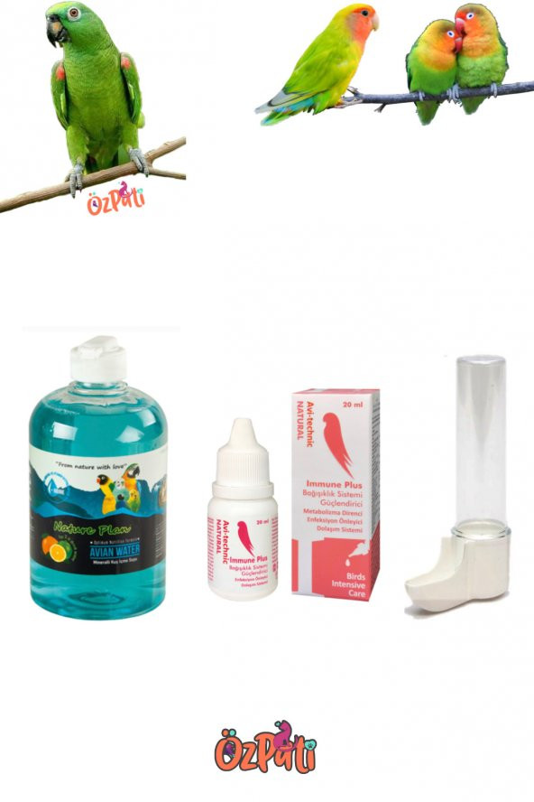 Kuşlar İçin Bağışıklık Güçlendirici + İçme Suyu+ İlaç Suluğu