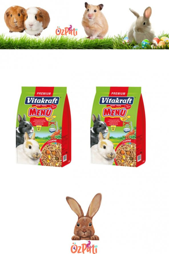 Tavşan Menü Vital Premium 1 Kg 2 Paket