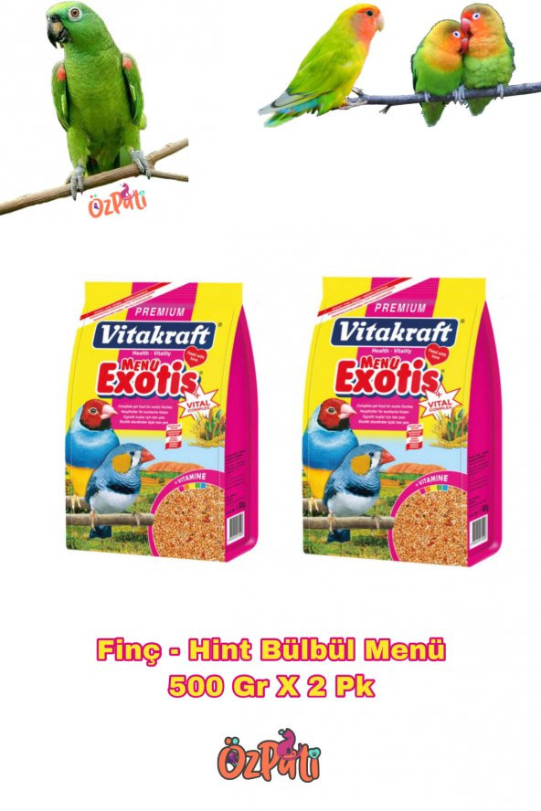 Premium Finç- Hint Bülbülü Yemi 500 Gr X 2 Pk