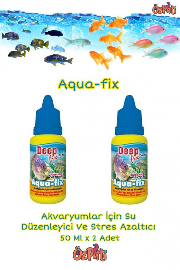Akvaryum Su Düzenleyici Stres Azaltıcı 50 Ml X 2 Adet