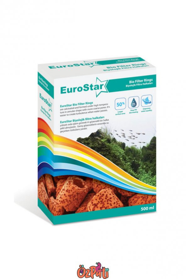 EuroStar Bio Filter Ring / Biyolojik Filtre Halkaları 500 Ml 1 Kutu