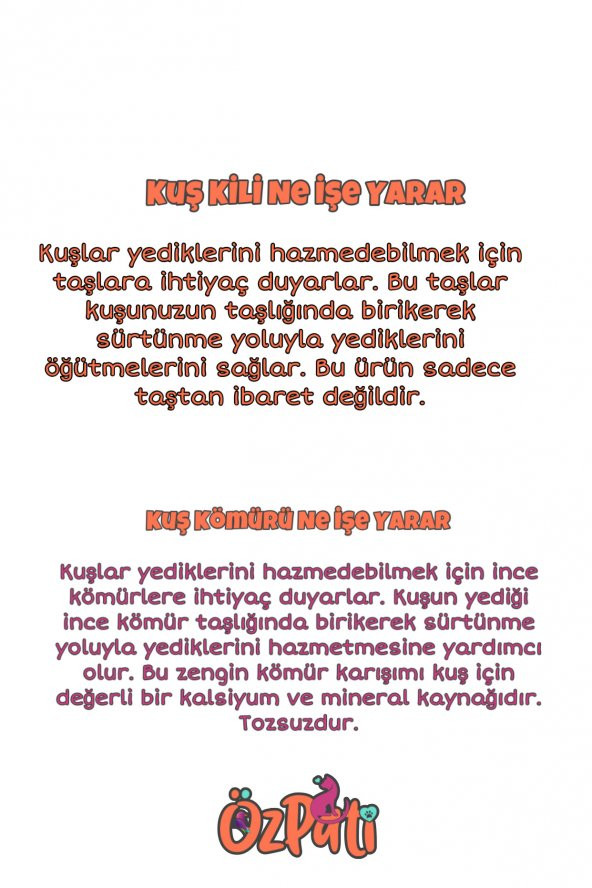 Kuşlar İçin Enerji Mineral Grit / Kil Blok Seti 5 Adet - 2