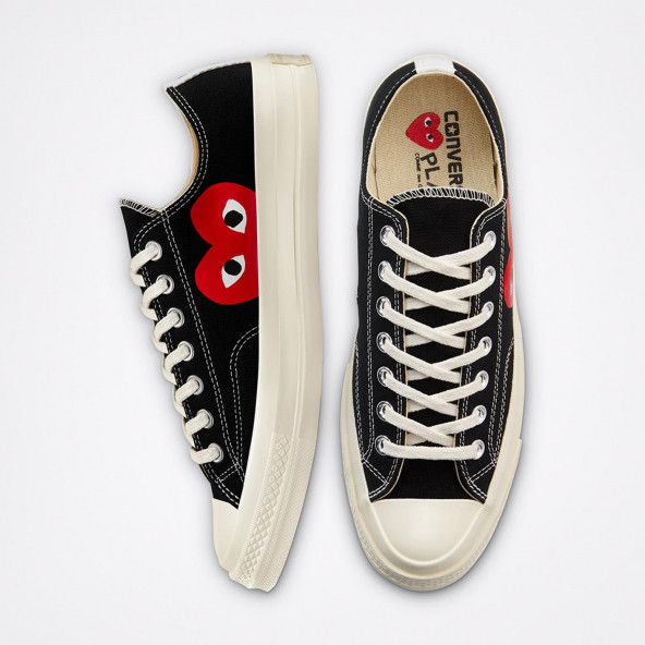 Converse x Comme des Garçons PLAY Chuck 70 Sneaker Unisex Kısa Günlük Spor Ayakkabı 150206C.008 - 5