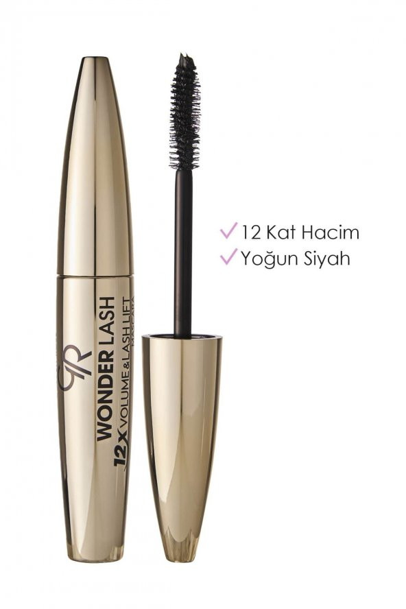 12 Kat Hacim Sağlayan Siyah Maskara - Wonder Lash Mascara Black
