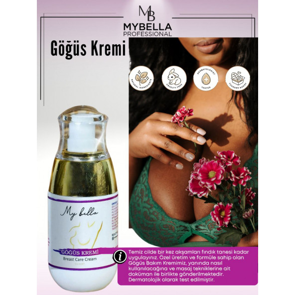 MY BELLA " VEGAN " Gögüs Bakım Kremi sıkılaştırıcı ve Toparlayıcı 50 ml Breast Care Cream