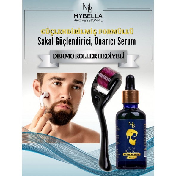 MY BELLA " VEGAN " Sakal Güçlendirici ve Onarıcı Serum Bıyık Bakım (050 ROLLER HEDİYELİ) - 1
