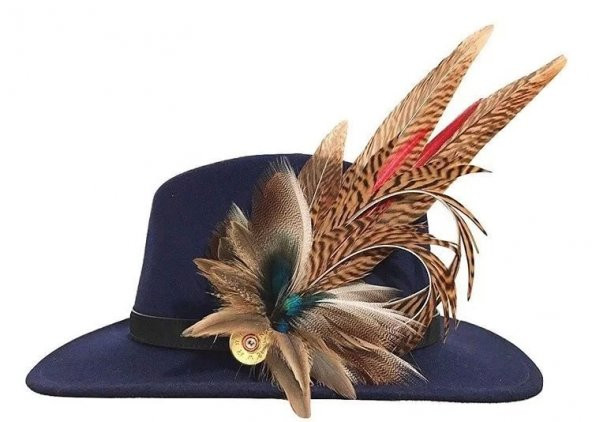 Doğal Sülün şapka tüyü Kahve-Gold - 2