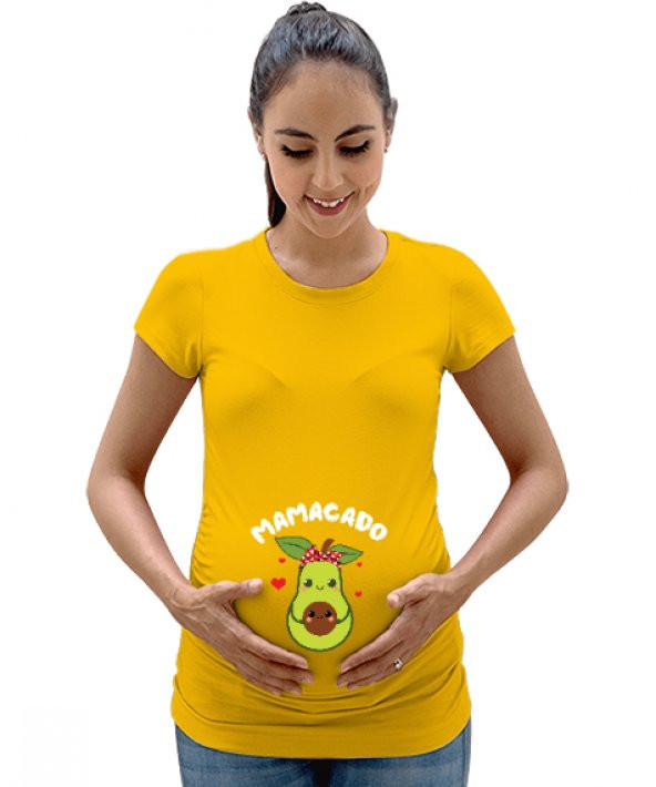 Mamacado Sarı Kadın Hamile Tişört