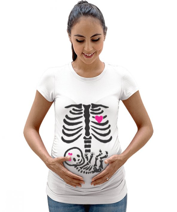 Anne Kalbi - Röntgen -  Beyaz Kadın Hamile Tişört