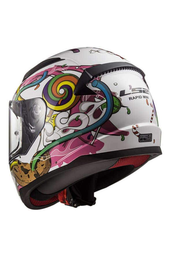 Ls2 Rapıd Mını Crazy Pop Beyaz-pembe Çocuk Kask - 2