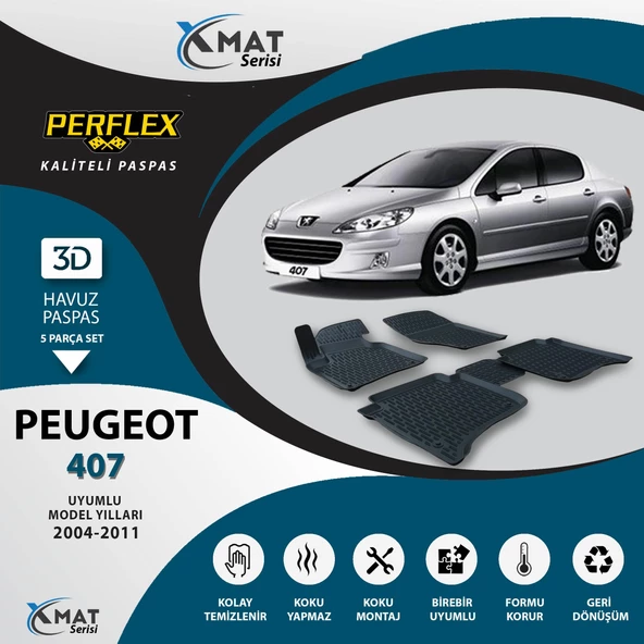 Perflex Paspas 3D Havuzlu X-Mat 407 2004-2011