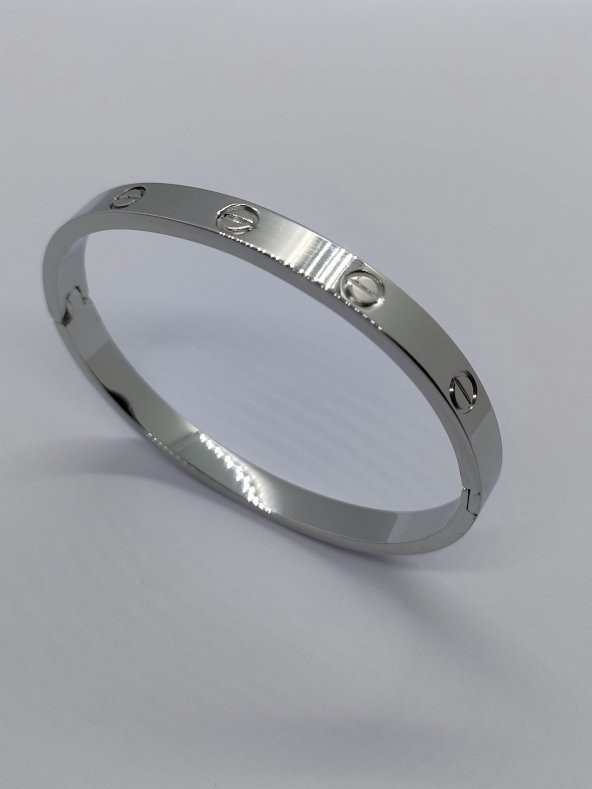 Cartier Model Gümüş Renk Çelik Bileklik - 1