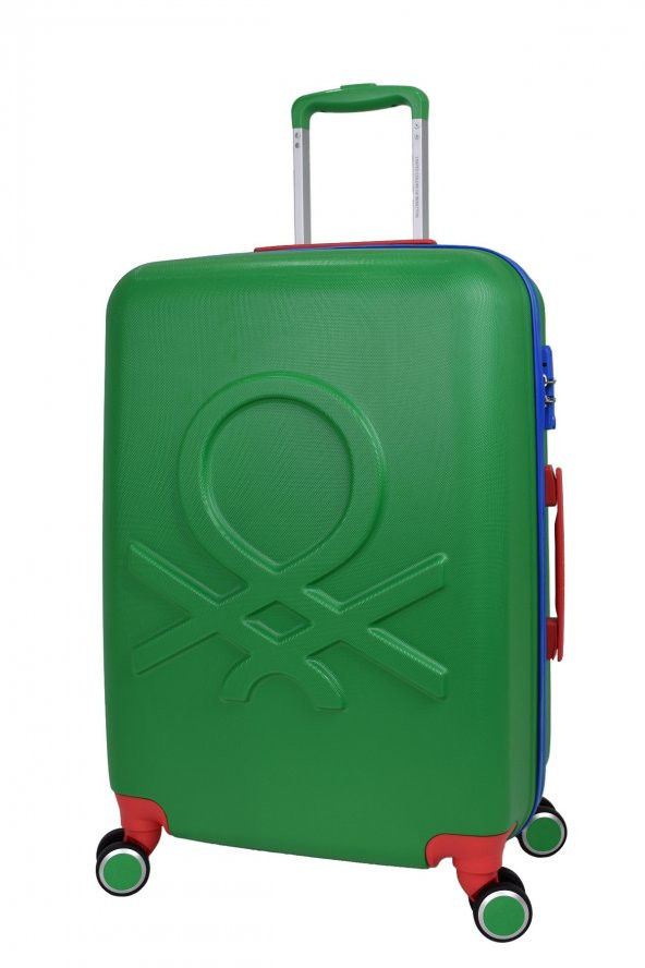 United Colors Of Benetton Lüx Abs 2li Valiz Seti Orta Boy - Kabin Boy Yeşil BNT700 - 2