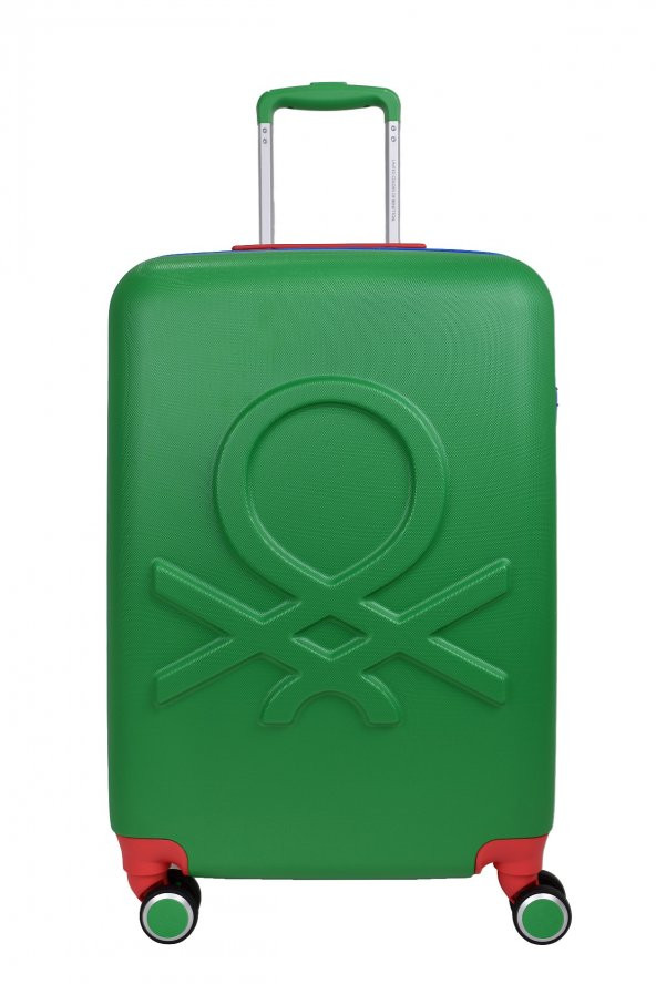 United Colors Of Benetton Lüx Abs 2li Valiz Seti Orta Boy - Kabin Boy Yeşil BNT700 - 3
