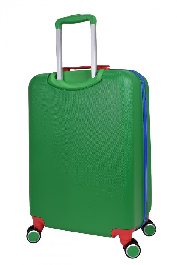 United Colors Of Benetton Lüx Abs 2li Valiz Seti Orta Boy - Kabin Boy Yeşil BNT700 - 6