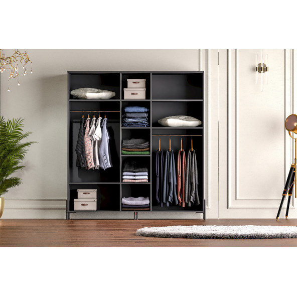 Tocco-Platin 5 Kapaklı Country Gardırop - 3