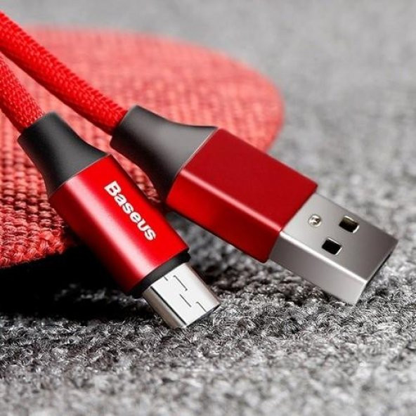 Baseus Yiven Micro Usb 1.5 Metre Şarj Kablosu Kırmızı