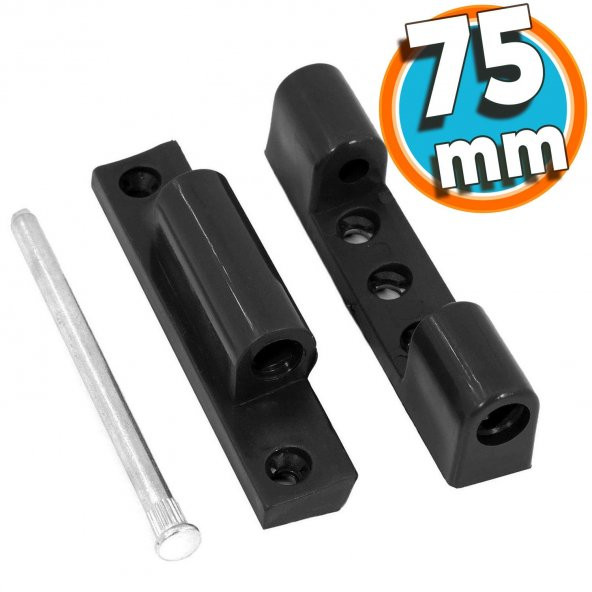 Pvc Plastik Pimapen Pencere Menteşesi 75 mm Siyah Menteşe