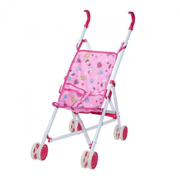 Oyuncak Bebek Arabası Katlanabilir Puset Baston Metal Bebek Puseti - 3