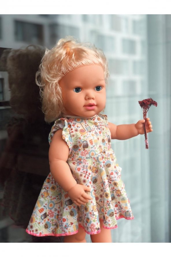 Türkçe Konuşan Sarışın Kız Et Bebek 55 Cm
