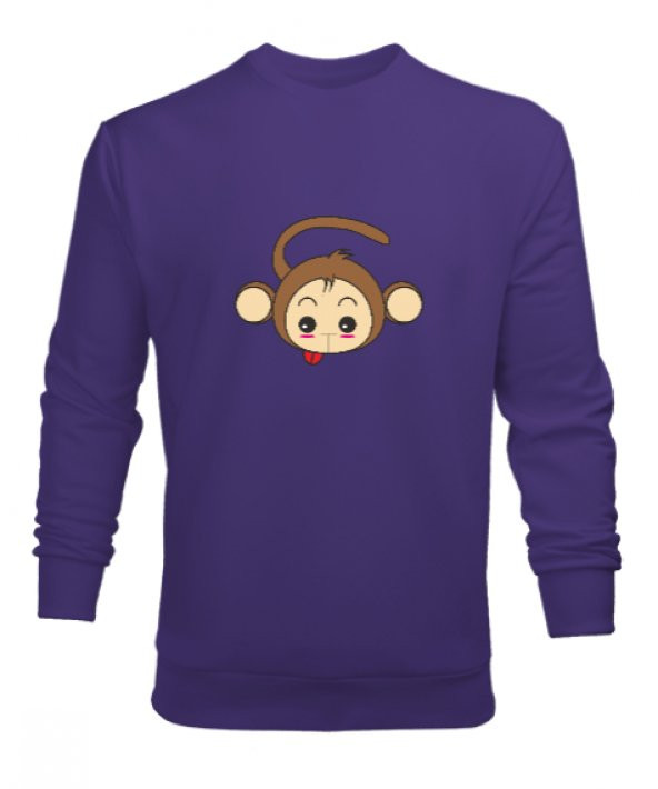 Monkey Mor Erkek Sweatshirt