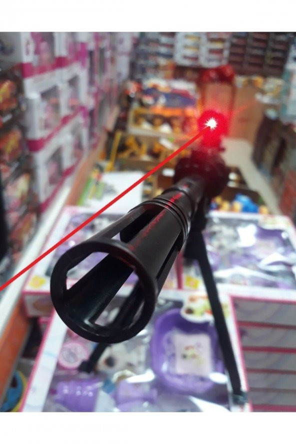 Oyuncak Silah Lazerli Dürbünlü Mermi Boncuk Atan Tüfek 82cm Silah - 2