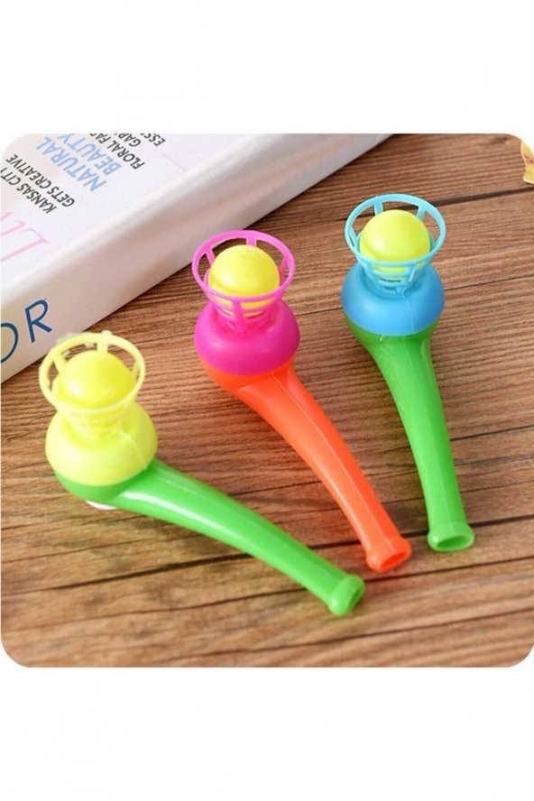 Oyuncak Saksafon Popit Pipet Top Üfleme Borazan Aile Piknik Okul Oyunu 4lü Set - 4