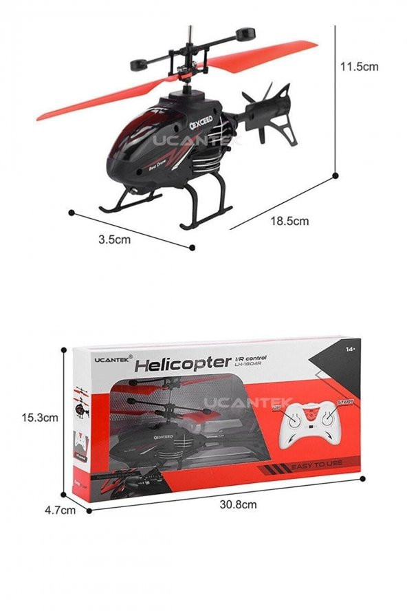 Oyuncak El Sensörlü Uçan Helikopter Şarjlı. Hareket Sensörlü