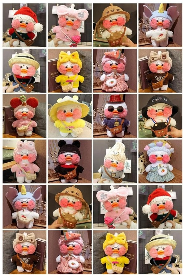 Lalafanfan Duck Peluş Gözlük Ve Çanta Oyuncak Joon Vhosel Sen 30cm Yumuşak Kawaii Ördek Bebek - 2