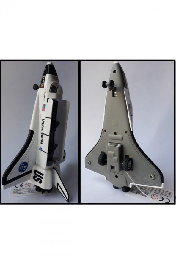 Uzay Mekiği Discovery Metal Kırılmaz Oyuncak Sesli Demir Uçak - Resim 4