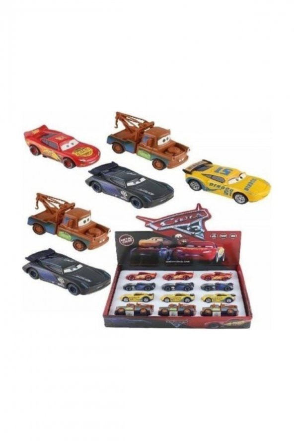 Metal Arabalar Şimşek Mcqueen Jackson Storm Ramirez Cruze Mater 4lü Oyuncak Cars Set - 2