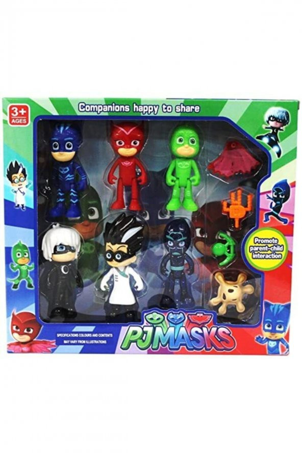 Pj Mask Pijamaskeliler Figür Oyuncak 6 Karakterli Set