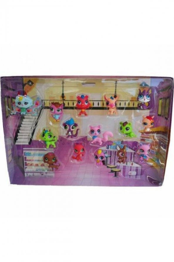 Pet Shop Miniş Evcil Hayvan Minişler 15 Adet Birden Kutulu Set