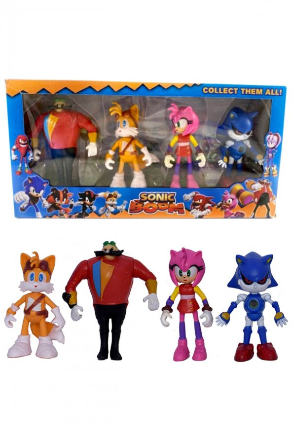 Sonic Amy Tails Dr Ivo 4lü Sonik Figür Oyuncak Seti