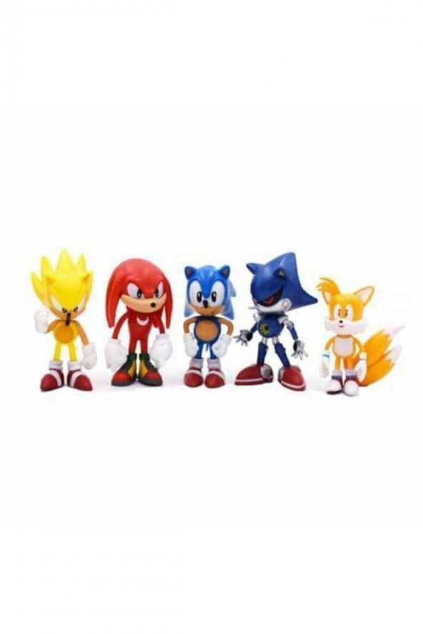 Sonic Oyuncak Figür Sonic Power Figür  Supersonic Metalsonic Figürleri Sonic 5li Figür Seti